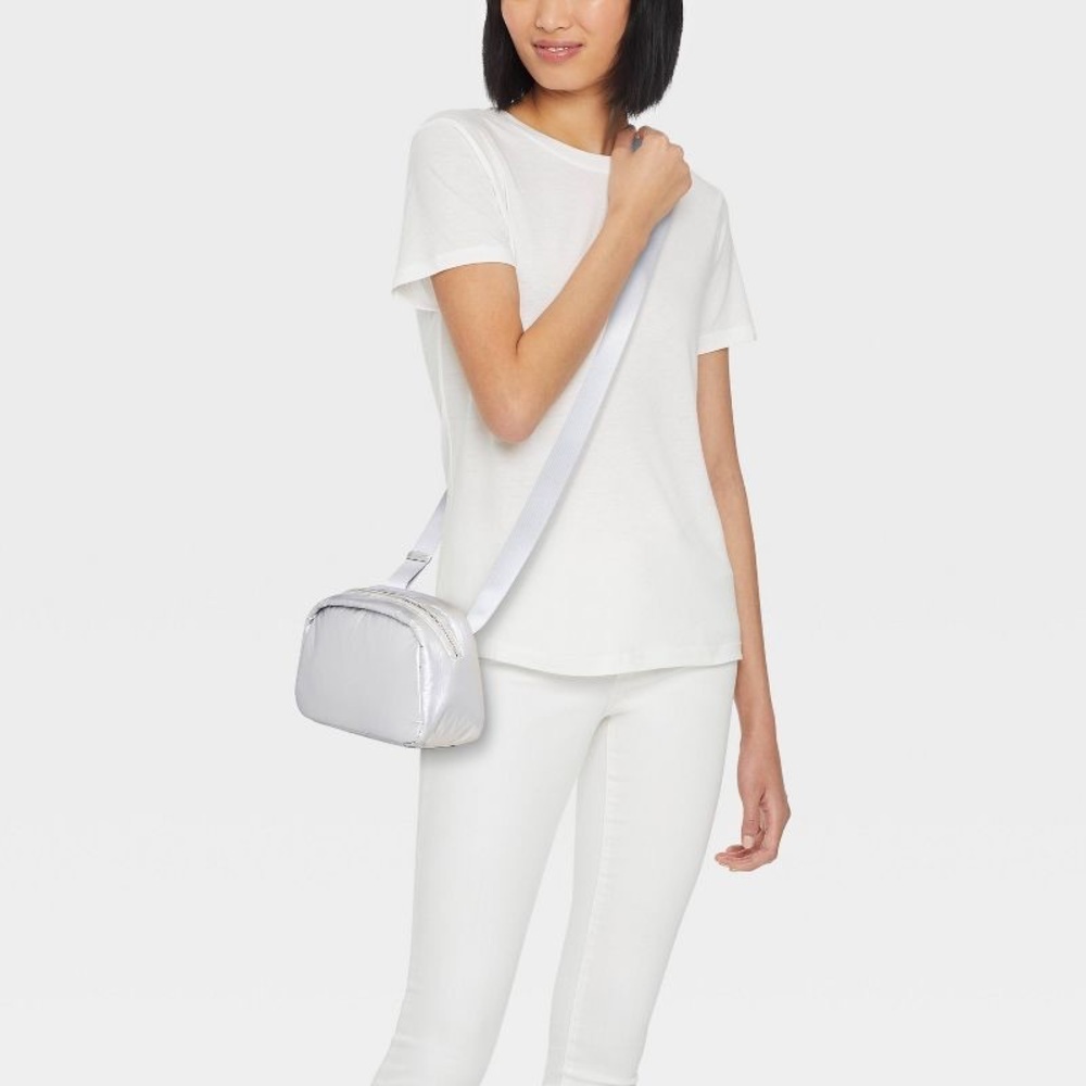 Silver Crossbody Bag